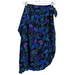 Pacific Connections Womens One Size Wrap Skirt Swim Coverup Artsy Vintage Boho